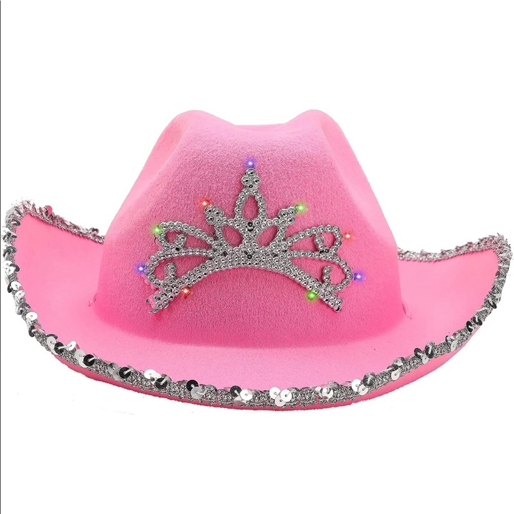 AMAZON Pink Light-Up Cowgirl Hat